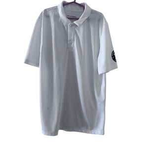 Port Authority White Youth L Golf Polo - Some Staining